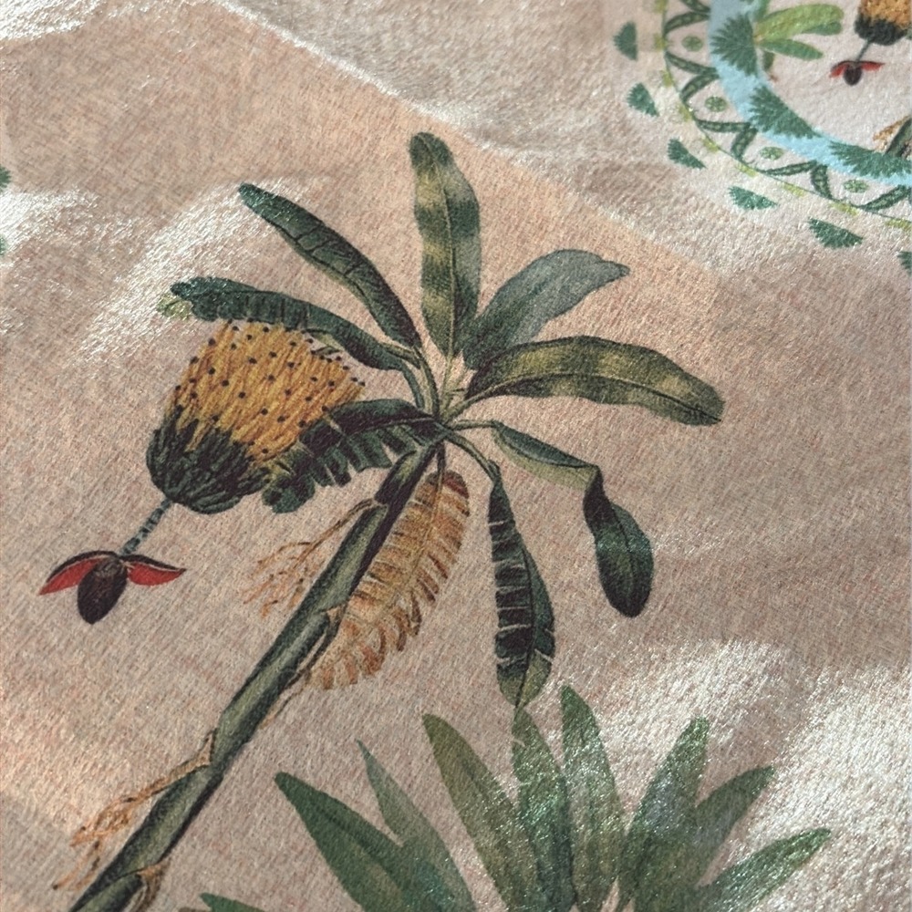 Krsnaa Mehta Tropical Palm Tree Crane Butterfly Botanical Chic Pillow Covers - Picture 9 of 16